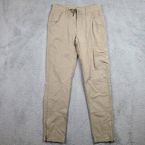 Prana Mens Zion Standard Fit Hiking Cargo Pants Brown 28x32 Nylon Stretch